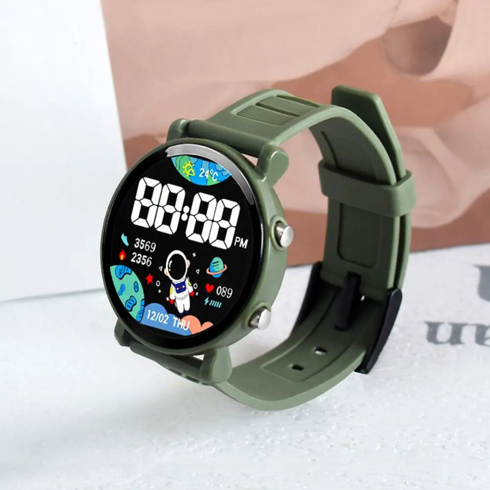 Accurate Time Led Watch Waterproof Led Sports Watch for Kids Large Font Display Accurate Time Boys Girls Silicone Digital Watch