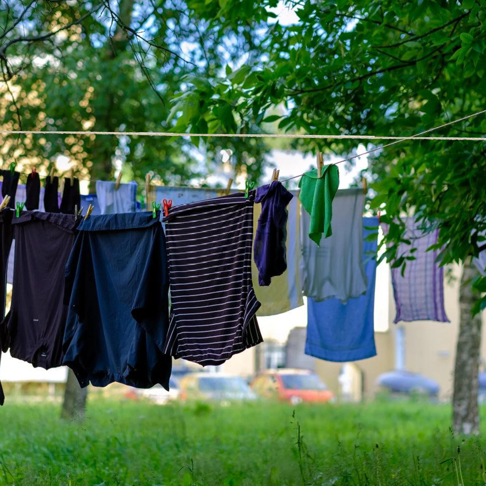 

Super Heavy Duty Laundry Line Clothes Outdoor Cable Clothesline for Non-slip Drying Rope Washing Camping Clotheslines outside