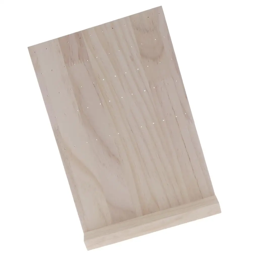 Handmade Jewelry Display Stand Organizer Storage Rack 60 Holes