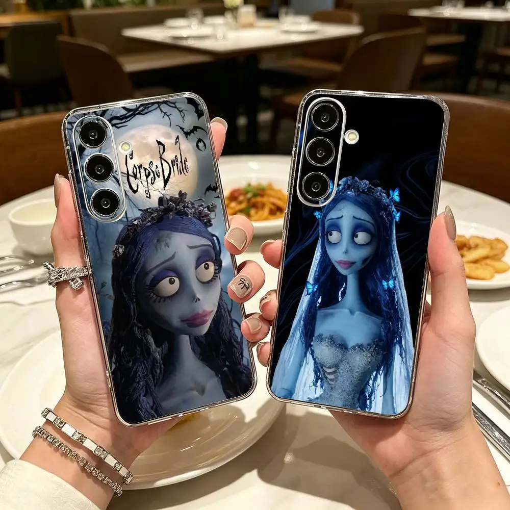 Dark G-Corpse Bride Emily Victor Phone Case For Samsung A71, A70, A52, A51, A40, A30, A20 Transparent Cover