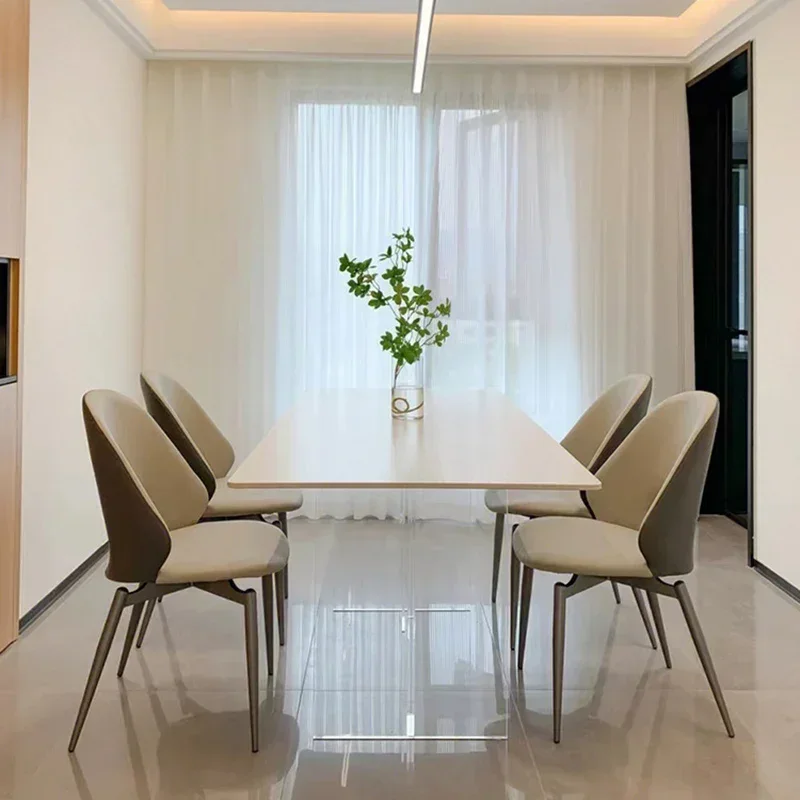 Luxury Modern Dining Table Japanese Rectangle White Breakfast Dining Table Minimalist Kitchen Mesa Comedor Home Furniture