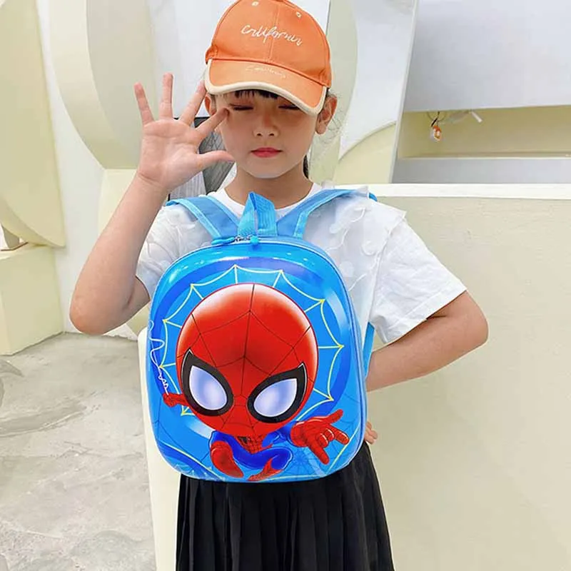 Disney Cartoon Spiderman Boys Children\'s Backpack Sofia School Bag Cute Kitty Girl Baby Backpack Cartoon Egg Shell Bags