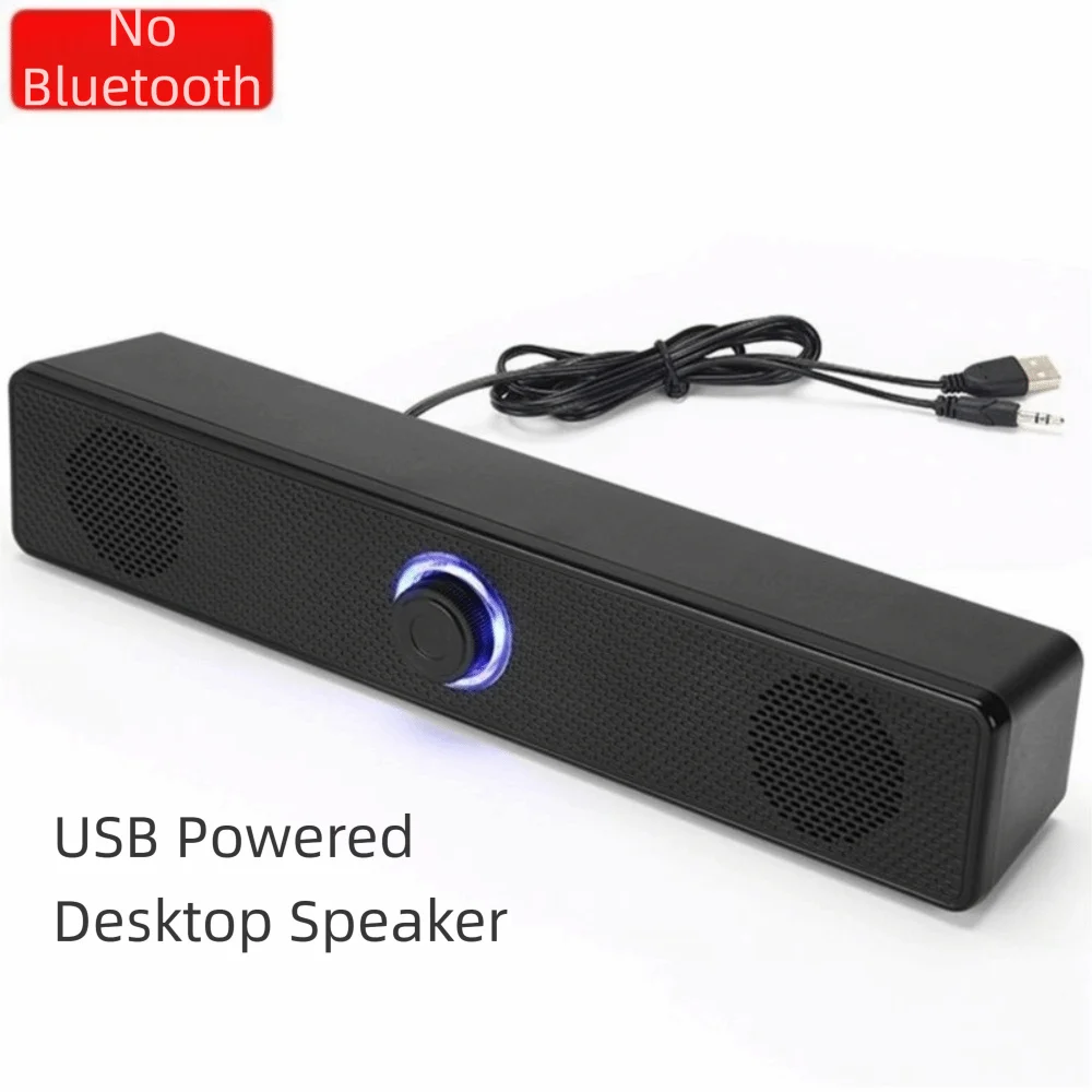 Wired PC Soundbar Wireless Strong Bass Bluetooth Speaker Compact Stereo Stereo USB Powered Soundbar Home Theater view 2