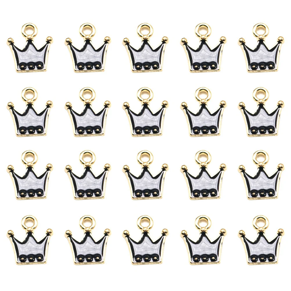 

20PCS Crown Shape Alloy Charm Jewelry Making Pendants Metal Charms for Necklace Bracelet Earrings Keychain Sweater Chain