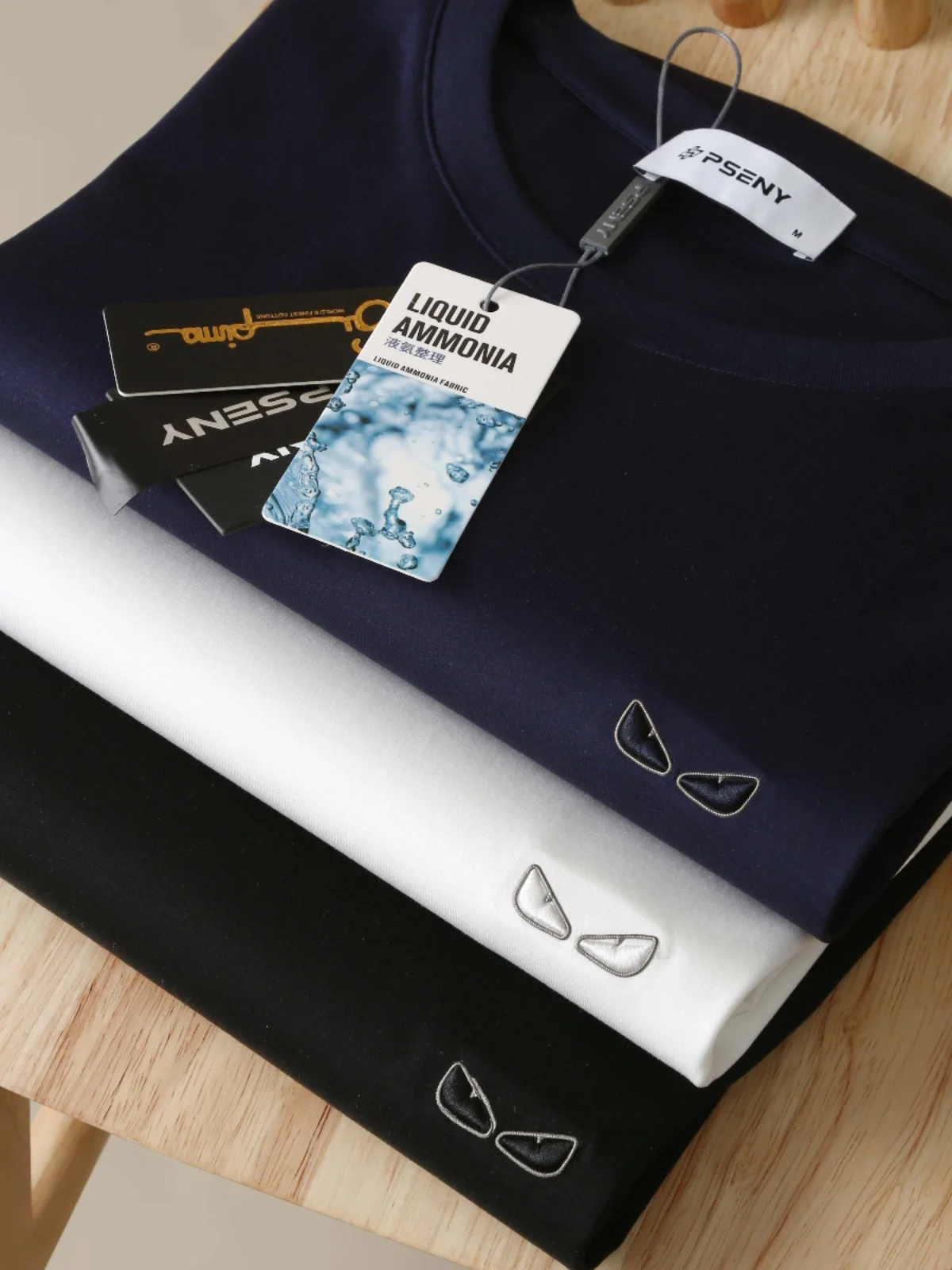 

Summer Special 80-Strand Liquid Ammonia Silk Light Cotton Men's Heavy Embroidery round Ne ort Sve T-irt Trendy 20930