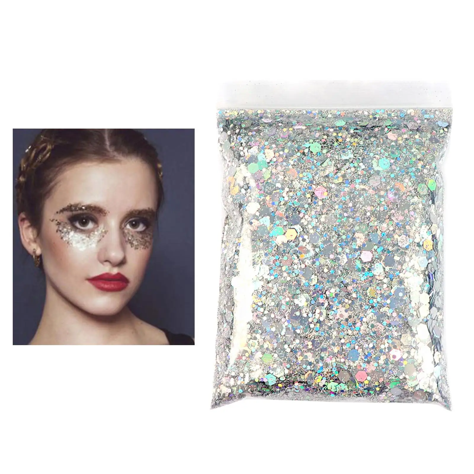 2x1 sac 50g paillettes pour ongles paillettes Paillette flocons 3D Nail Art décor