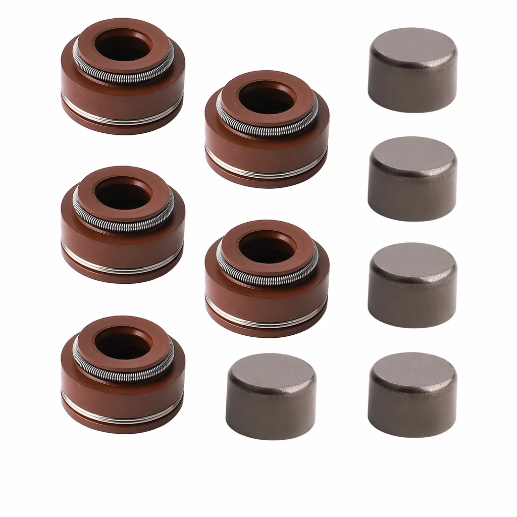5-teiliges Auspuffventil-Rotator- und Schaftdichtungs-Set, Ersatz für Honda GX390 GX340 GX270 188F 190F Motor 14781-ZE2-000 12209-ZE8-003