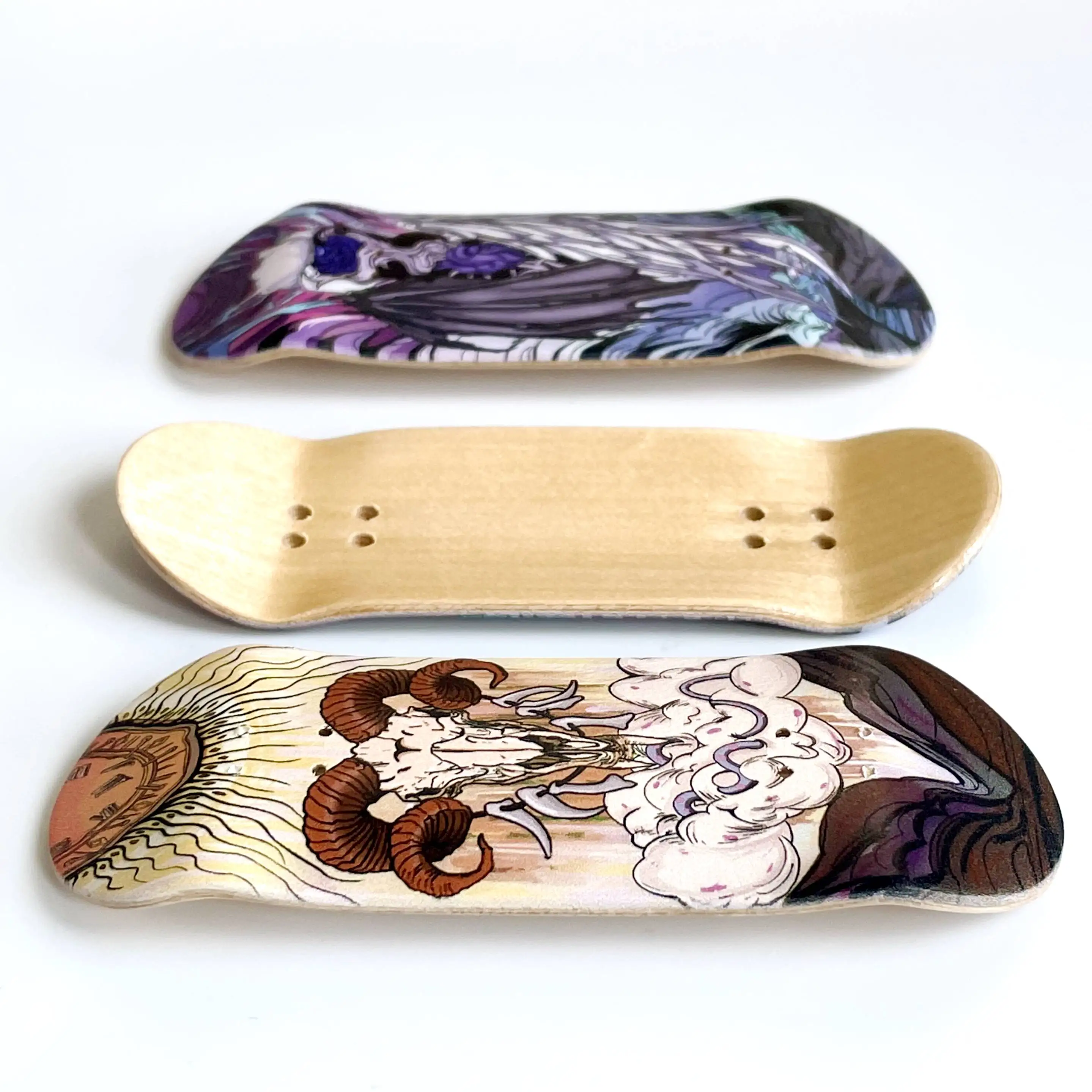 32 mm Pro-Griffbrettdeck, 12 Sternbilder, Holzbrett für professionelles Mini-Finger-Skateboard