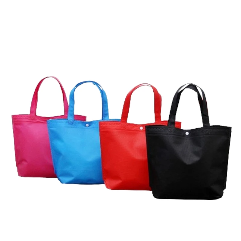 Casual Color Non-woven Fabric Shopping Tote Bag Women Outdoor Portable Large Capacity Storage Supermarket Shopping Buy Vegetable