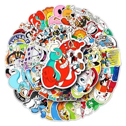 10/30/50pcs gioco Cuphead Graffiti adesivi per bambini giocattoli bagagli Laptop Ipad Skateboard Journal regalo adesivi per chitarra all'ingrosso