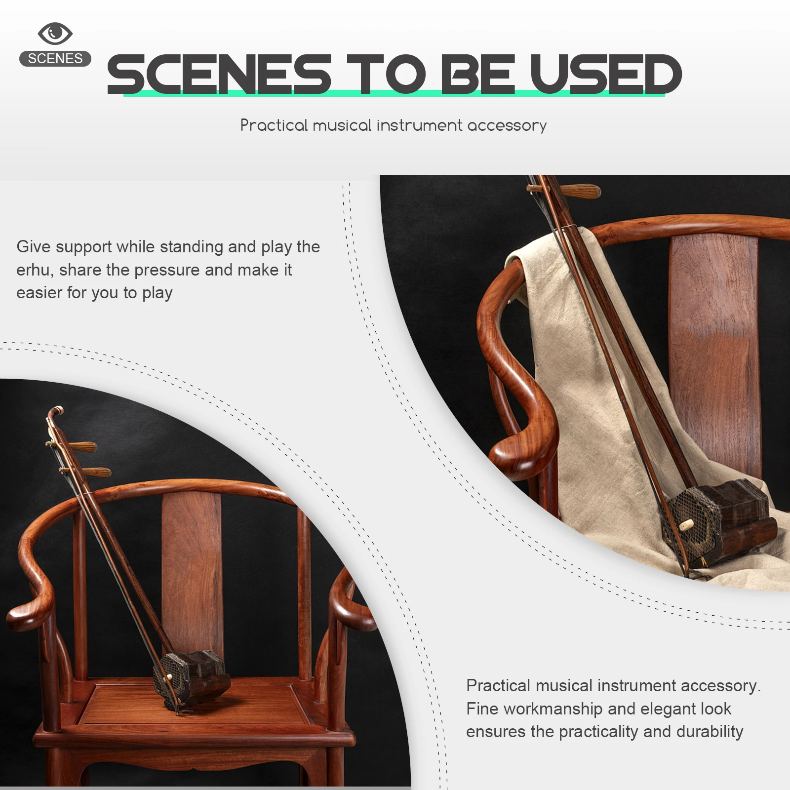 

Erhu Bracket Accessories Waist Stand Guitar Stands Supporting Zinc Alloy Supports