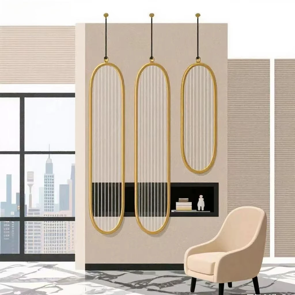 ej- Quality Luxury Metal Living Room Divider Stainless Steel Interior Decoration Screen Factory Direct Sale Waterproof Feature&