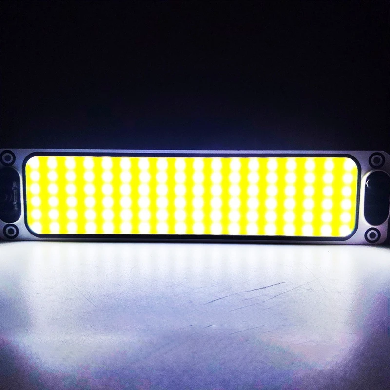 2Pcs White Cob 108 LED 12V 24V Roof Ceiling Interior Wired Lamp Panel Dome Lamp Auto Car Interior Reading Plate Light