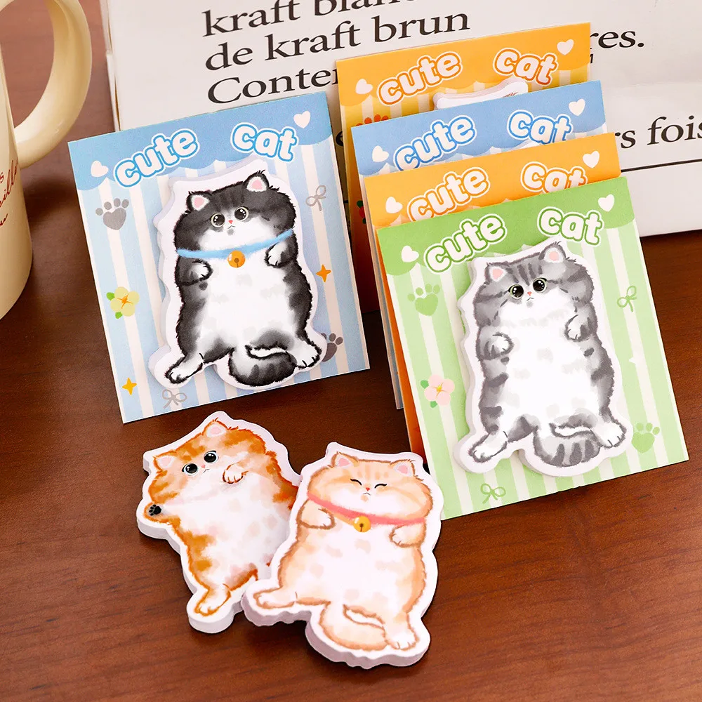 Cute Sticky Notes Cartoon Animal Sticky Memo Pads Kawaii Small Self-Stick Memo Note Pad Creative Message Office School Supplies