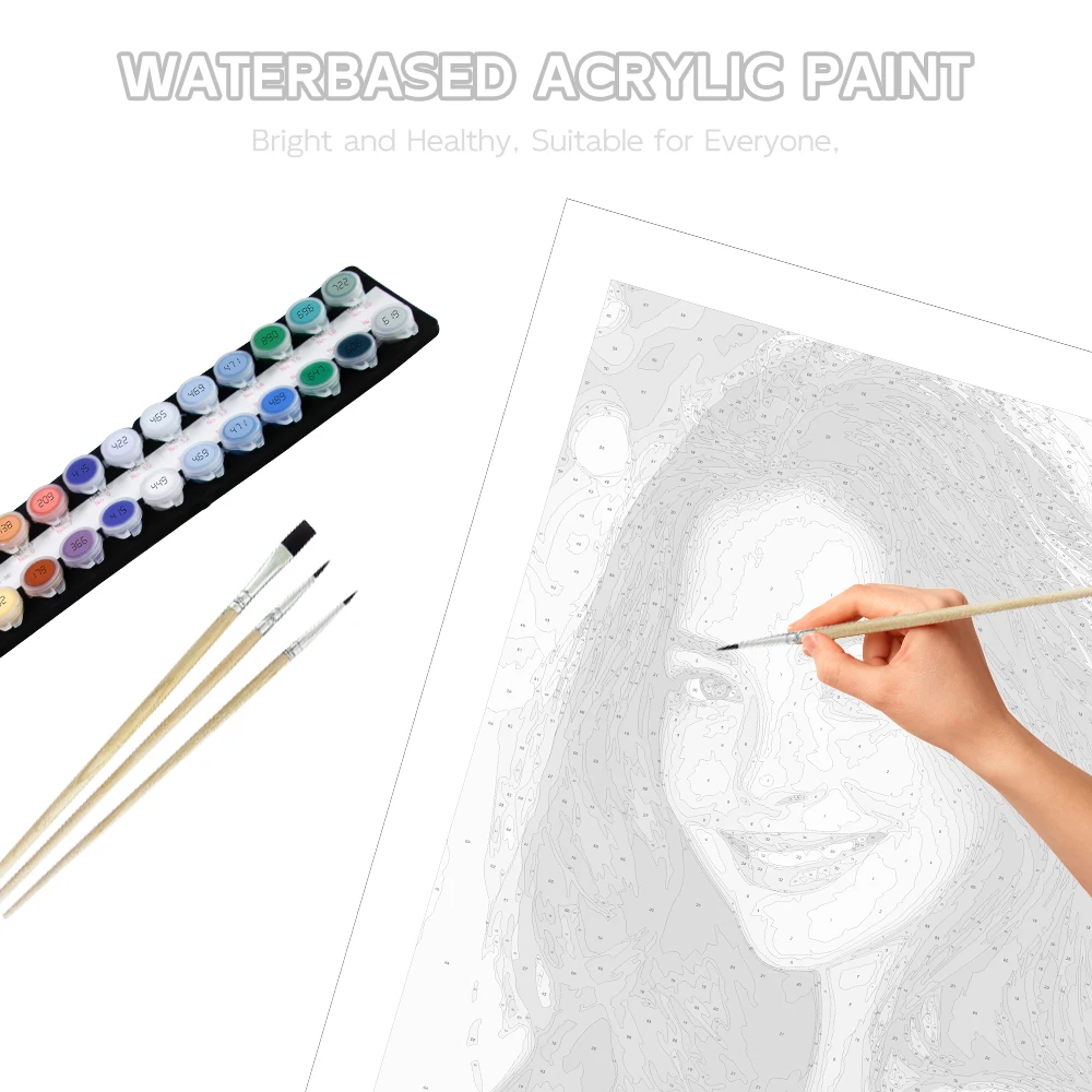 Painting By Numbers Dropshipping Personality Photo Customized DIY Picture Drawing Coloring by Numbers Acrylic Cat Adult No Frame