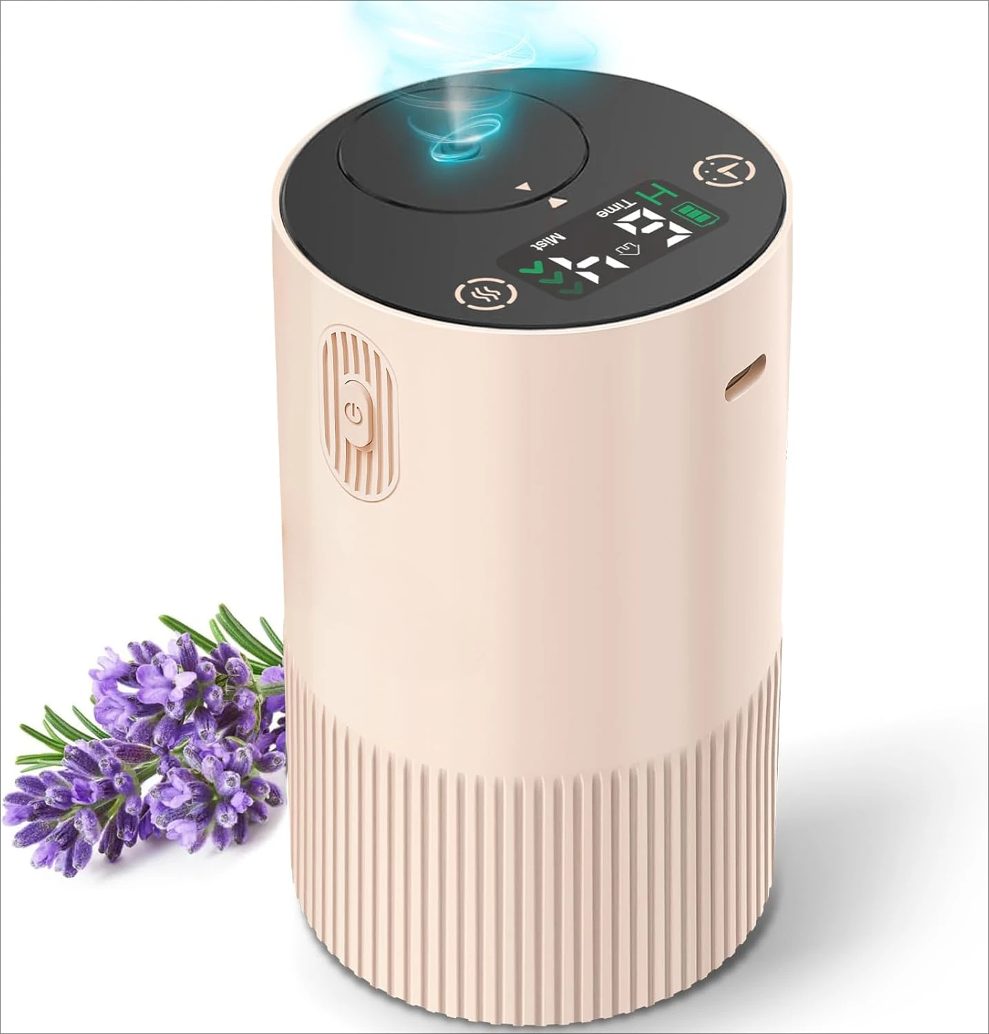 Aromatherapy Diffuser for Home with Battery Indicator, Portable Scent Air Machine 1/2/3&Continuous Mist Timer Function