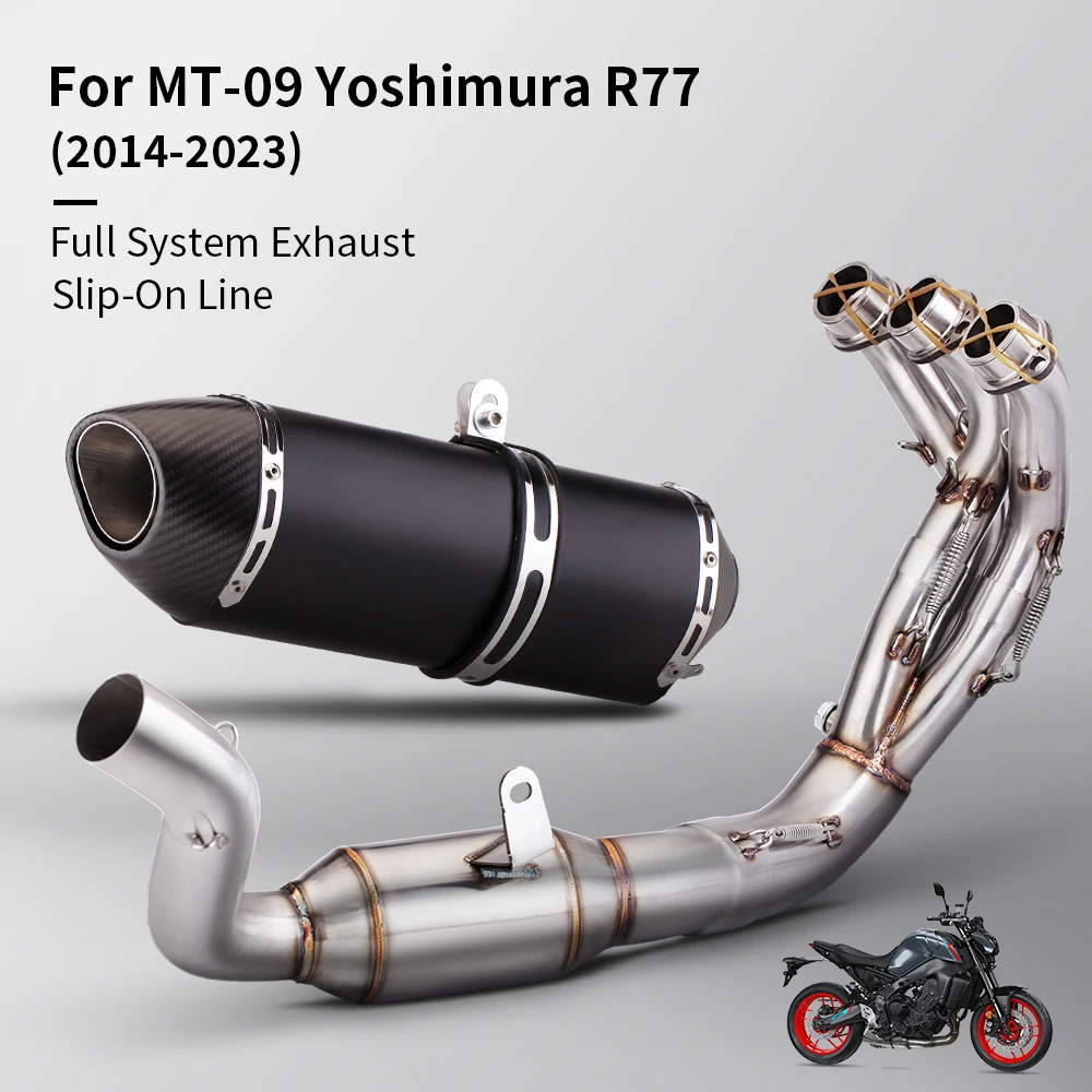 

R77 Slip On For MT-09 MT09 xsr900 2021 2022 2023 Motorcycle Exhaust Systems Modified Front Link Pipe