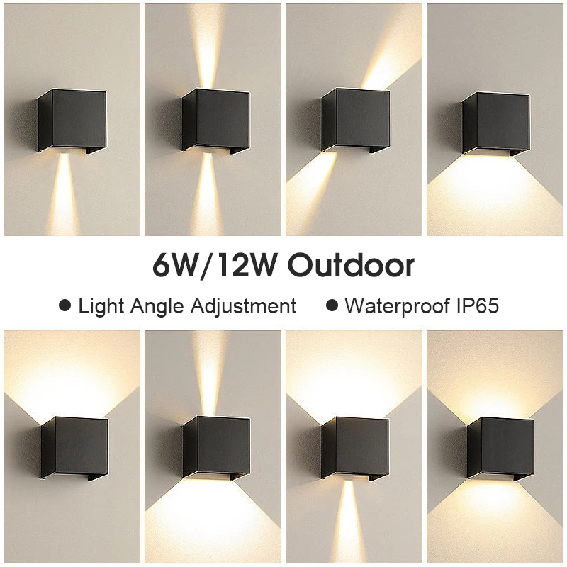 LED Wall Lamp Outdoor Waterproof IP65 Garden Lighting A85-265V Interior Wall Light Indoor For Bedroom Stairs Fixture Wall Lamps