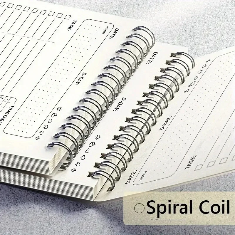 Imagem -05 - Caderno Espiral a5 160 Páginas Bloco de Notas Grosso Plano Diário Agenda Horários Lista de Afazer Diário Planejador Writing Pads Escritório