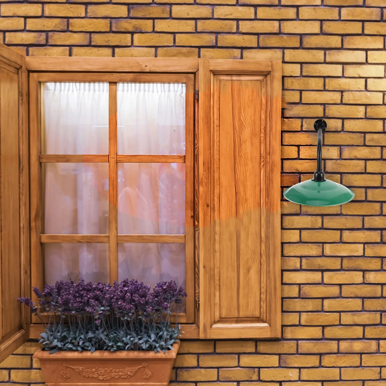 

Retro Outdoor Street Lamp Shade 30Cm Industrial Enamel Metal Pendant Light Cover for Dining Decorative Waterproof