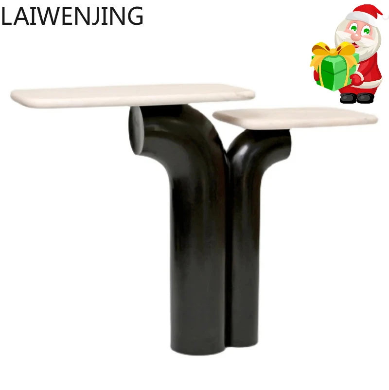 

HLZ Creative Marble Entryway Table Nordic Long Narrow Table Light Luxury Entryway Console