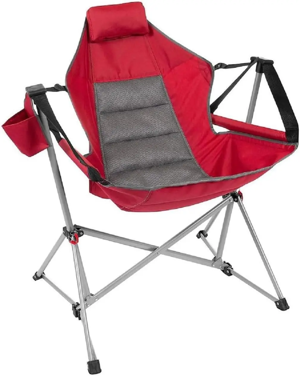 

Swing Chair Lounger Wide Seat with Adjustable Backrest, Red