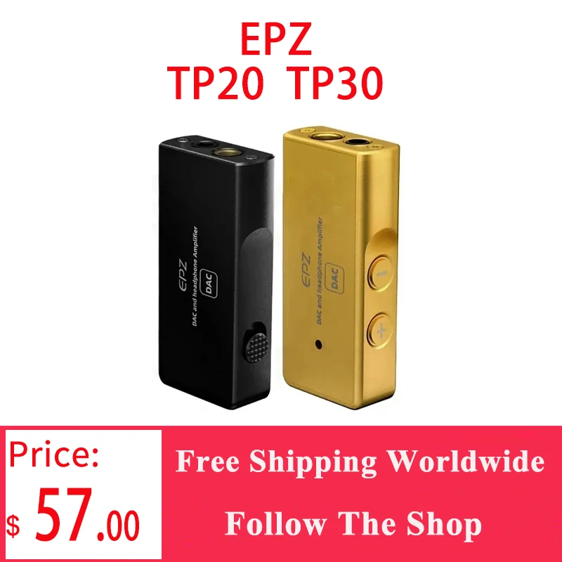 EPZ TP20 TP30 portatile MQA USB DAC Audio amplificatore per cuffie/Dongle tipo C ES9038Q2M DSD256 DSD512 Decoder 3.5mm 4.4mm