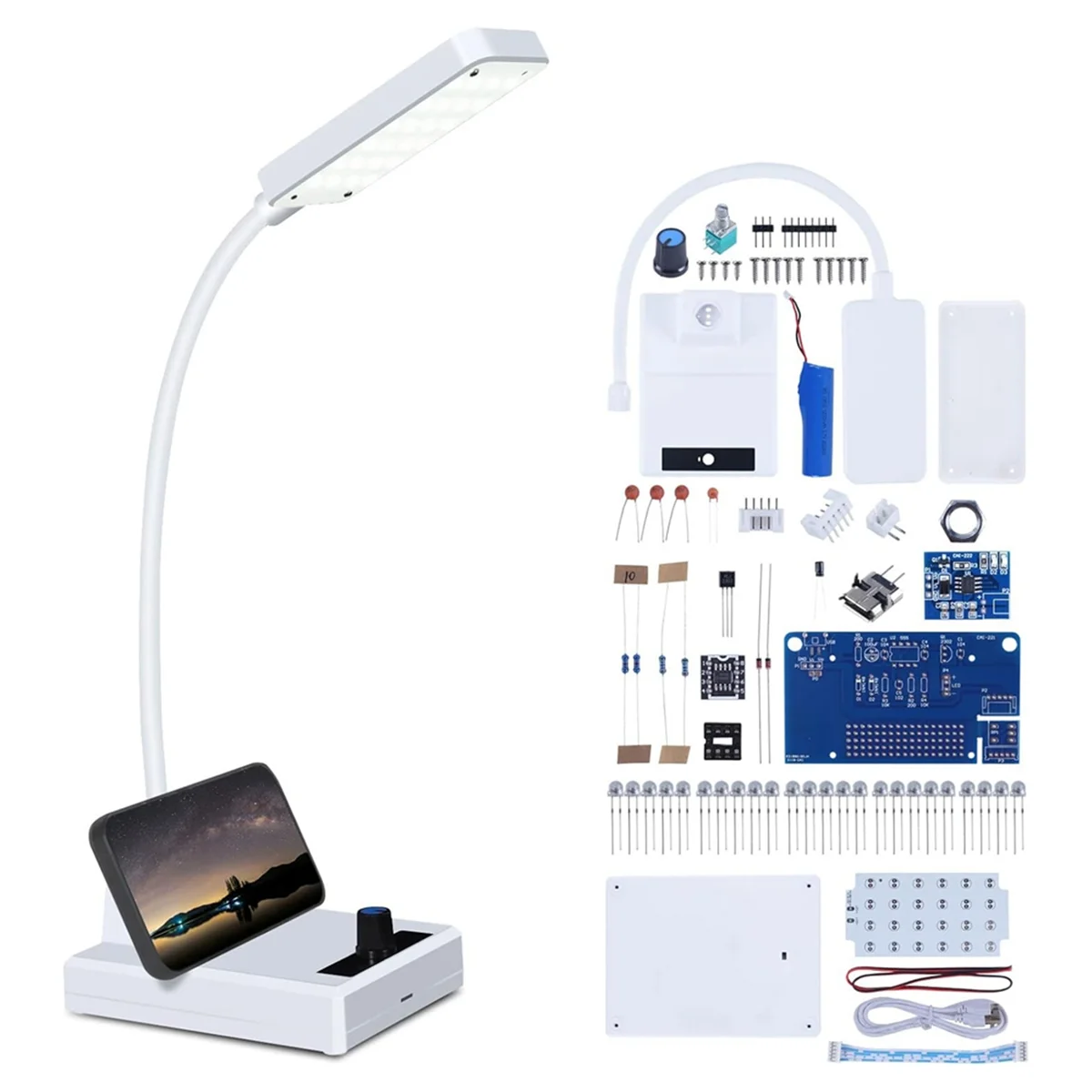 Soldering Practice Kit LED Desk Lamp with Adjustable Brightness, DIY Electronic Soldering Project Kits