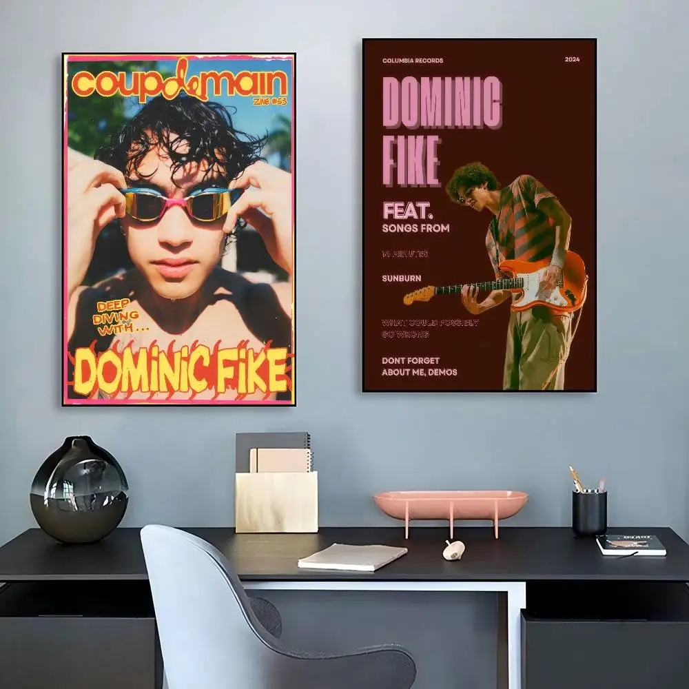 Pop Singer Dominic Fike  Self-adhesive Art Poster Decoracion Painting Wall Art White Kraft Paper Home Decor