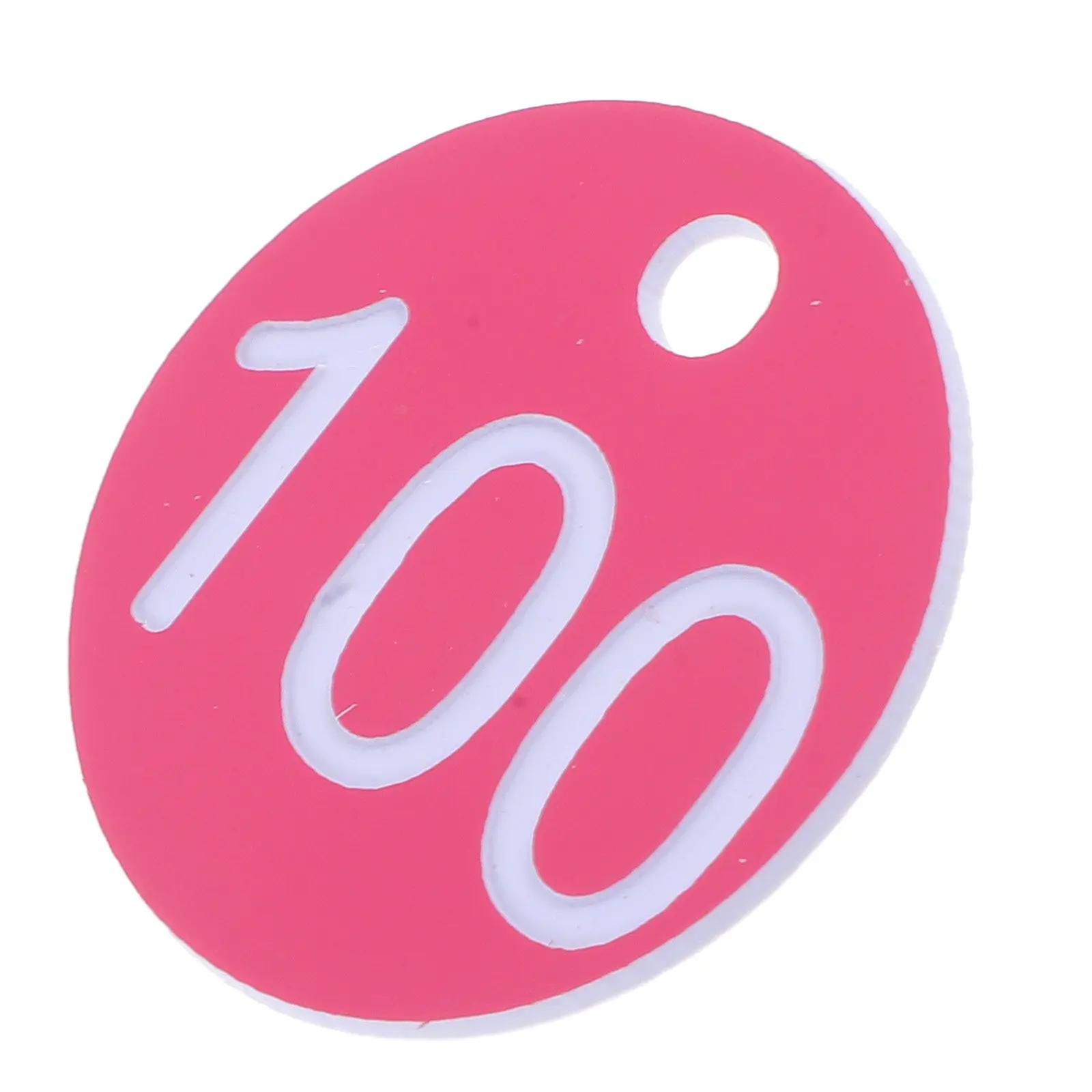 100Pcs Plastic Number Tags Reusable Round Id Labels with Hole for Key Rings Chains Hang Tags Item Organization and Storage