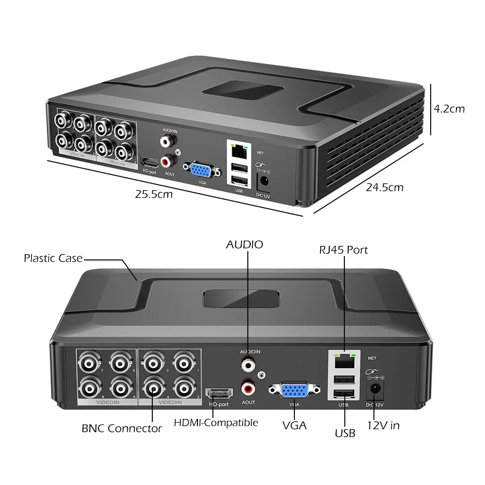 Imagem -06 - Gravador de Vídeo Digital Híbrido para Câmeras 8ch 4k-n 2k 5mp Ahd Dvr ai H.265 Megapixel Nvr 5mp m Ahd Tvi Cvi Xiv Câmeras ip