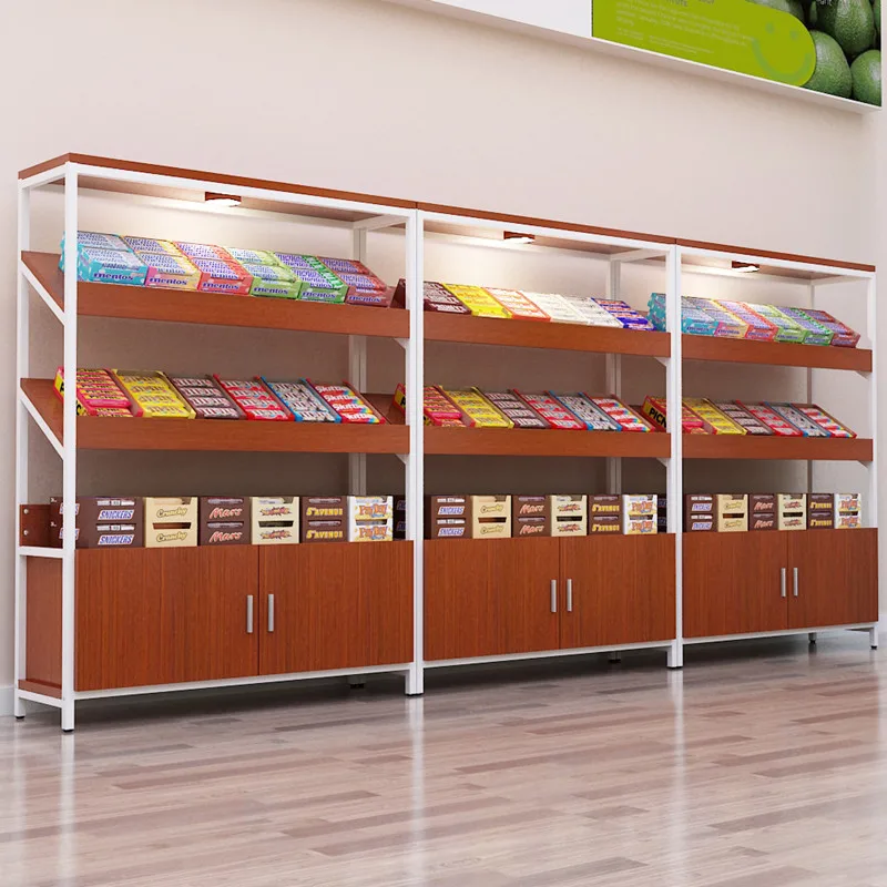Shelf Boutique Showcase Supermarket Makeup Gift Display Rack Shoe Store Luggage Shelf with Cabinet Partition Combination Bevel