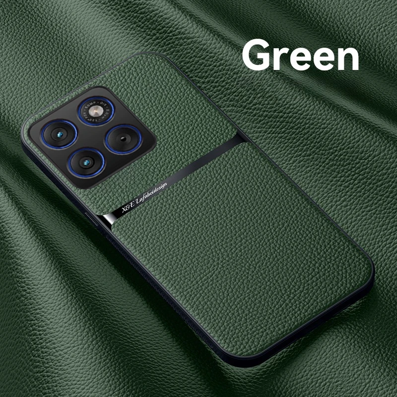 Skinlee For Moto Edge 70 Case Lychee skin silicone back shell Magnetic shockproof shell For Moto X70 Air Back Casing