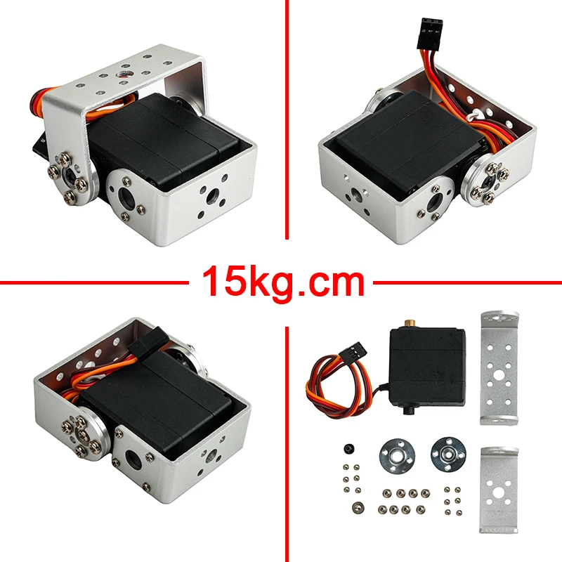 15/20/25/30/35kg 금속 디지털 서보 4.8-8.4V 180/270 학위 이중 축 서보 로봇 RC 자동차 용 브러시 모터 각도 제어