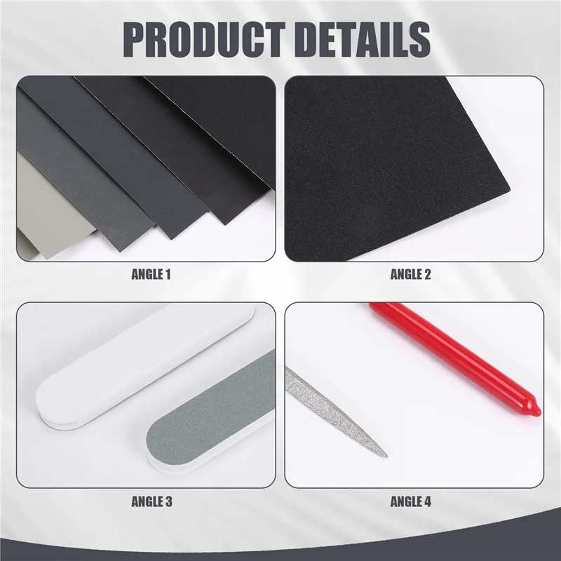 

AK25-23 Pcs Resin Casting Tools Set, Epoxy Resin Polishing Kit, 12 Sand Papers, 5 Polishing Blocks, 5 Shapes Files, 1 Brush