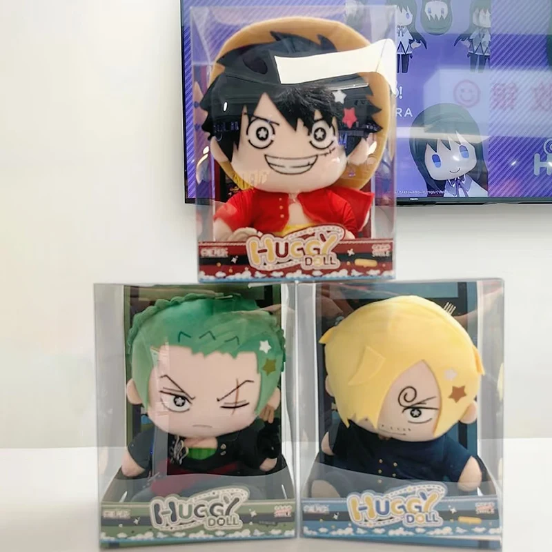 

GSC One Piece HUGGYDOLL 20cm Luffy Zoro Sanji Cute Plush Doll Anime Merchandise Decorative Ornament Collectible Gift In Stock