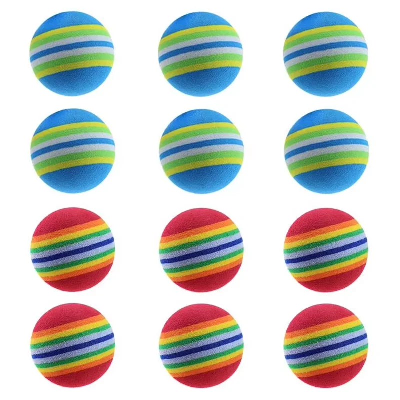 

CRESTGOLF 50pcs Per Pack Rainbow PU Foam Golf Practice Balls Sponge Balls Training Aid Swing Backyard Golf Balls