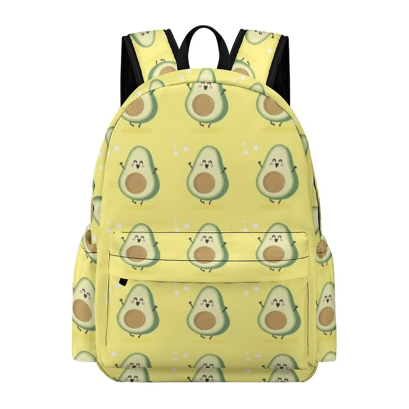 Back-To-School Seizoen Schattige Cartoon Avocado Patroon 3d Bedrukte Schooltas Grote Capaciteit 16 Inch Zak Rugzak Custom Groothandel