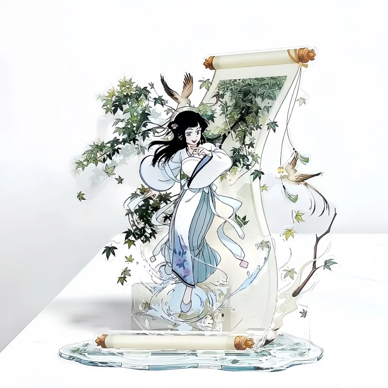 Four Seasons Scroll Maple Acrylic Background Stand – Anime Goods Display Stand for Badges, Photos & Figures Collectibles