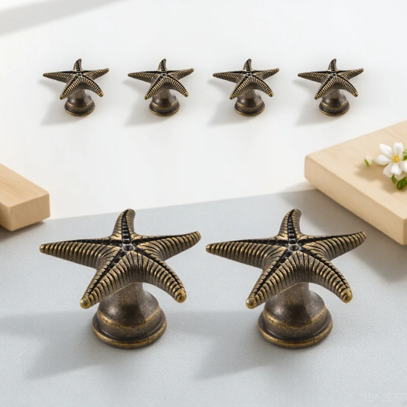 

10 pcs Cabinet Knobs Retro Metal Dresser Handles For Wardrobe Drawer Cupboard Small Decorative Pulls Hardware Fittings