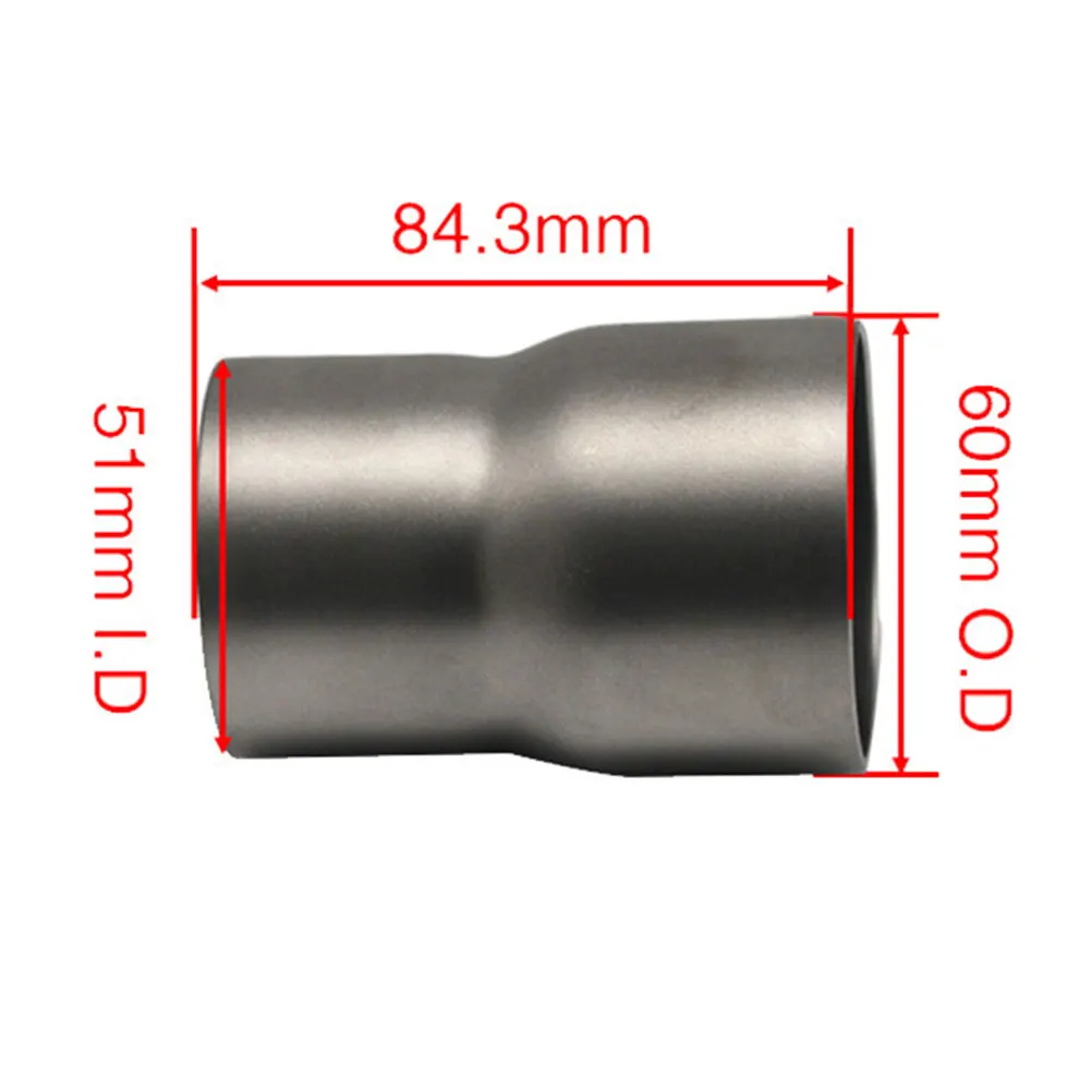 51mm to 60mm Motorcycle Steel Exhaust Pipe Adapter Connector Tube