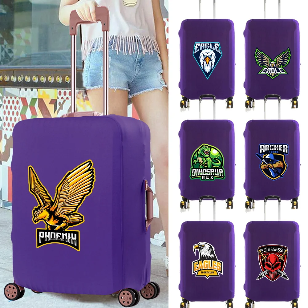 

Elastic Suitcase Protective Cover Holiday Travel Essentials for 18-32Inch Teamlogo Print Traveling Accessories Dust Luggage Case