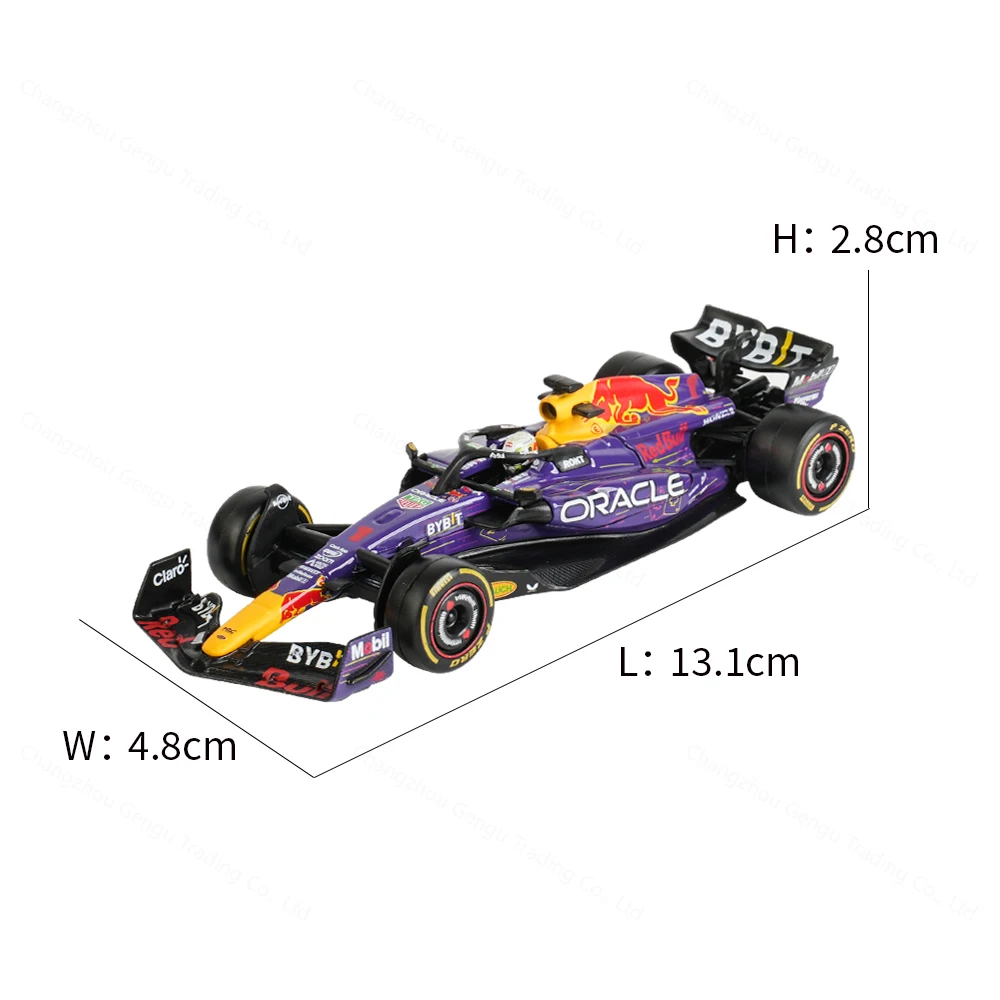 Bburago-Red Bull 2023 Las Ligas F1 Racing, véhicules moulés sous pression, modèle de voiture de course de formule, jouets, boîte en acrylique, RB19, 1:43