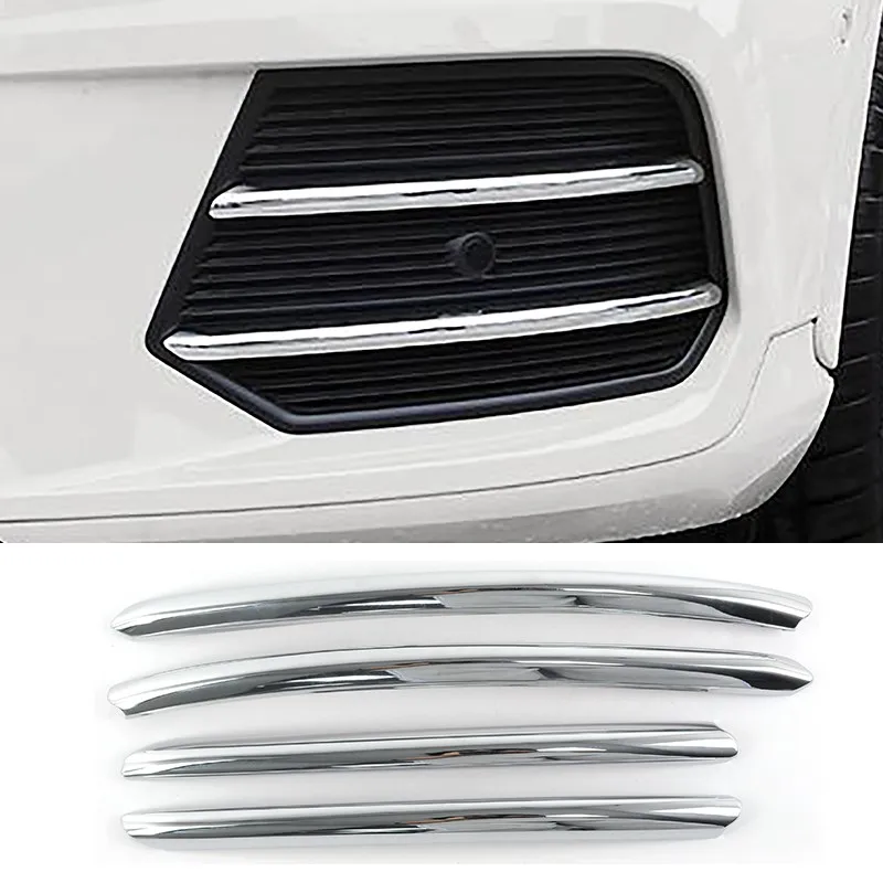

Car Front Foglight Grille Grid Decoration Trim Strips For Audi Q3 2016-2017 Exterior Accessories Fog Lamp Bumper Stickers