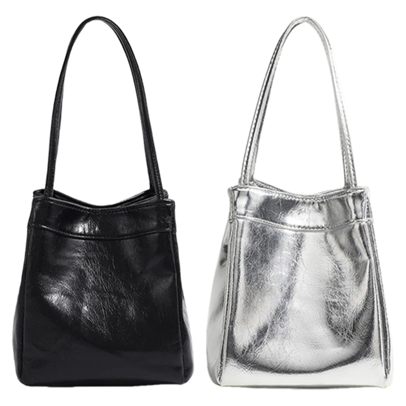 

Women Underarm Bag Bucket Bag Armpit Bag PU Leather Shoulder Bag Top Handle Bag