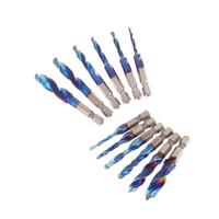 M3 M4 M5 M6 M8 M10 Hand Tools Hex Shank Titanium Plated HSS Screw Thread Metric Tap Drill Bits Screw Machine Compound Tap
