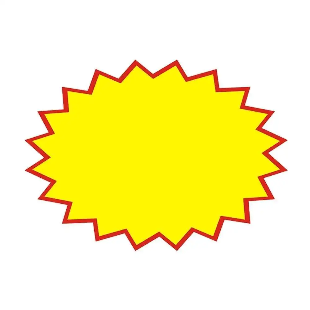 Small Explosion Paper Card Board Pop Up Advertising Signage Merchant Name Tag Medium Blank For Price Display