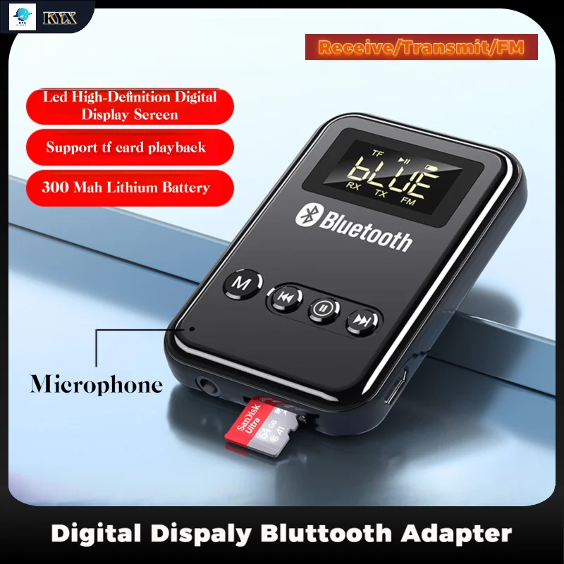 

New Bluetooth 5.0 Audio Adapter Speaker, Computer, TV, Car Dual-Function Bluetooth Receiver & Transmitter