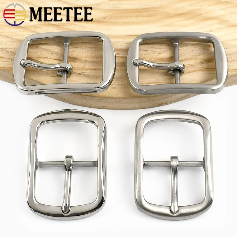 

1/2Pcs Meetee 40mm Metal Belt Buckle Stainless Steel Belts Head Leather Jeans Clothes Waistband Hardware Replacement Accessories