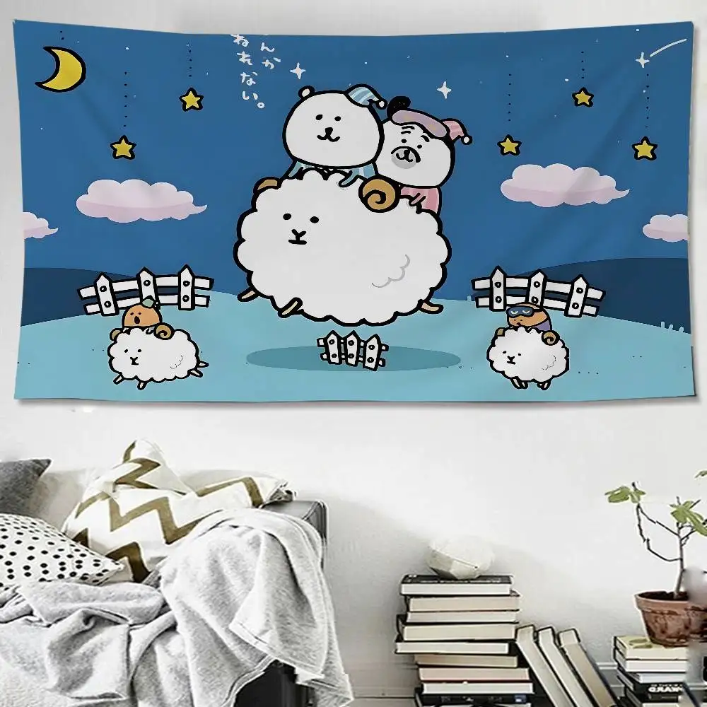 Kawaii JokeBear Printed Large Wall Tapestry Art Science Fiction Room Home Decor Decor Blanket